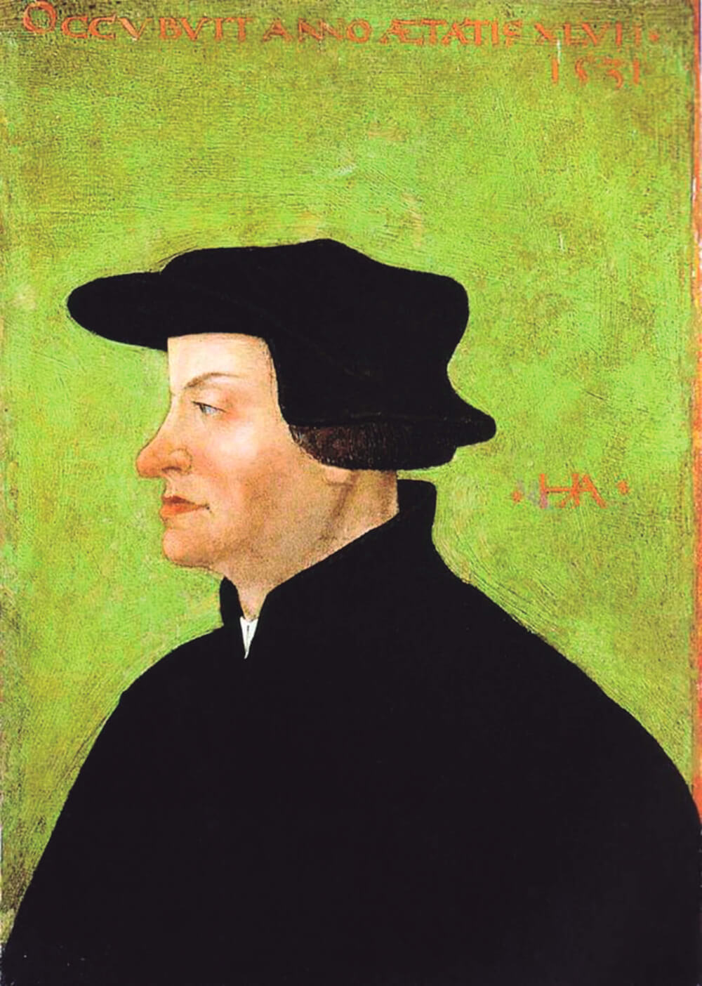 Ulrich Zwingli, retrato de 1531.