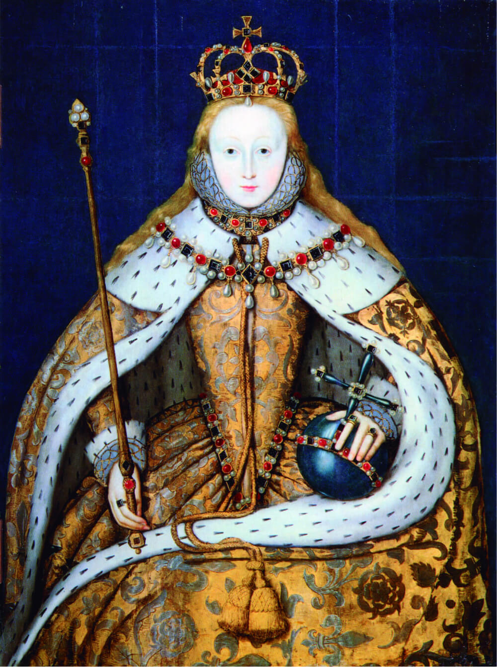 Elizabeth I em sua coroação, 1559.