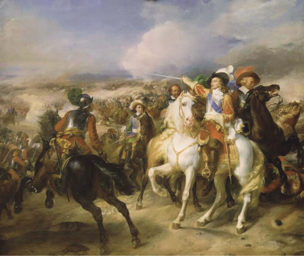 A Batalha de Lens, 1648, a última da Guerra dos Trinta Anos.